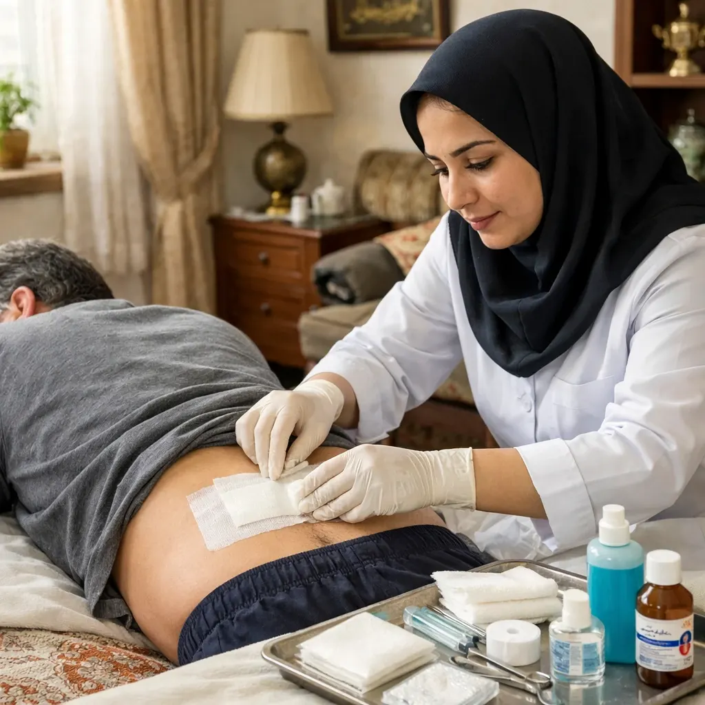 پرستار بیمار بعد از جراحی